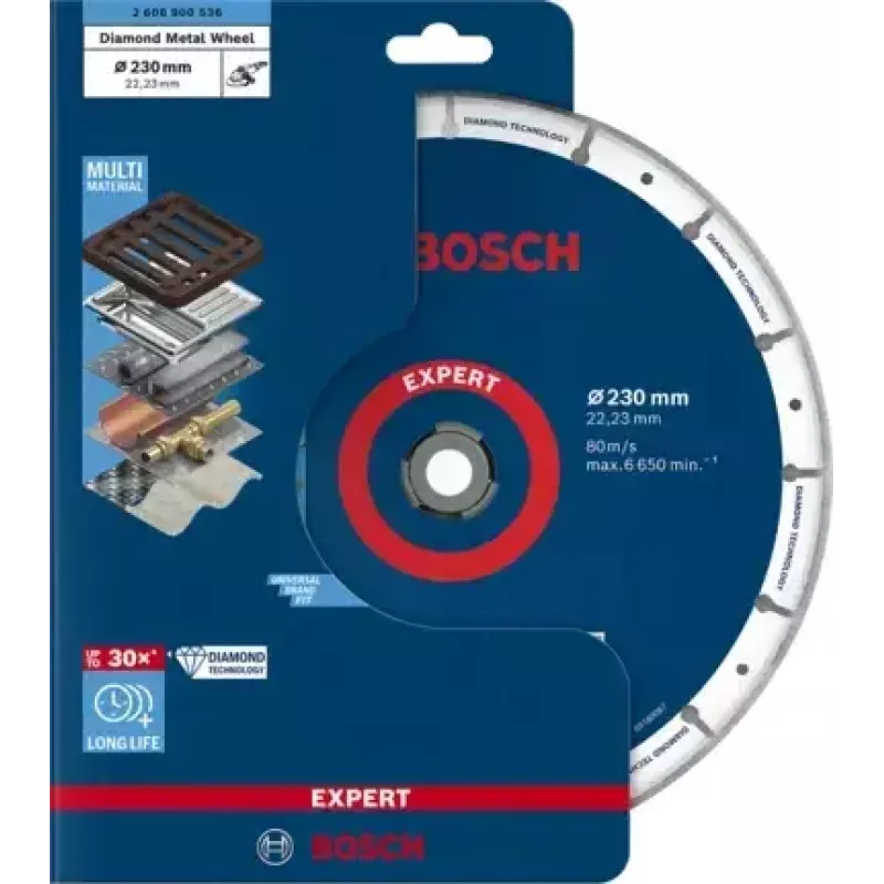 Bosch 2 608 900 536 sukamojo įrankio šlifavimo/šveitimo reikmuo Ketaus, metalo, plastiko, nerūdijančio plieno, plieno pjovimo diskas