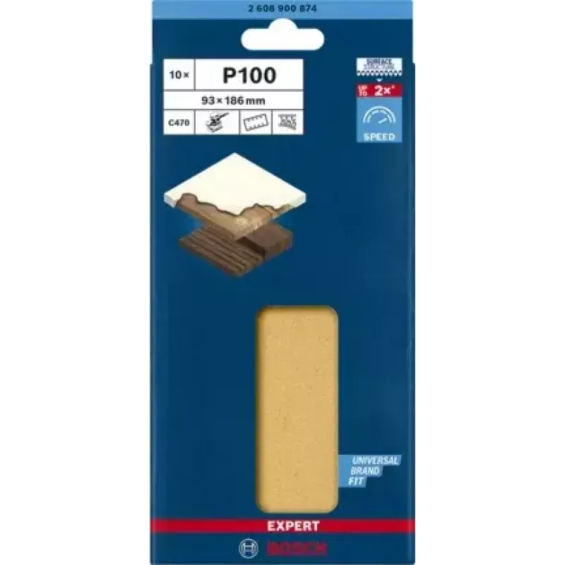 Bosch 2 608 900 874 rotacinio įrankio šlifavimo/šlifavimo reikmenys Mediena Šlifavimo lapas