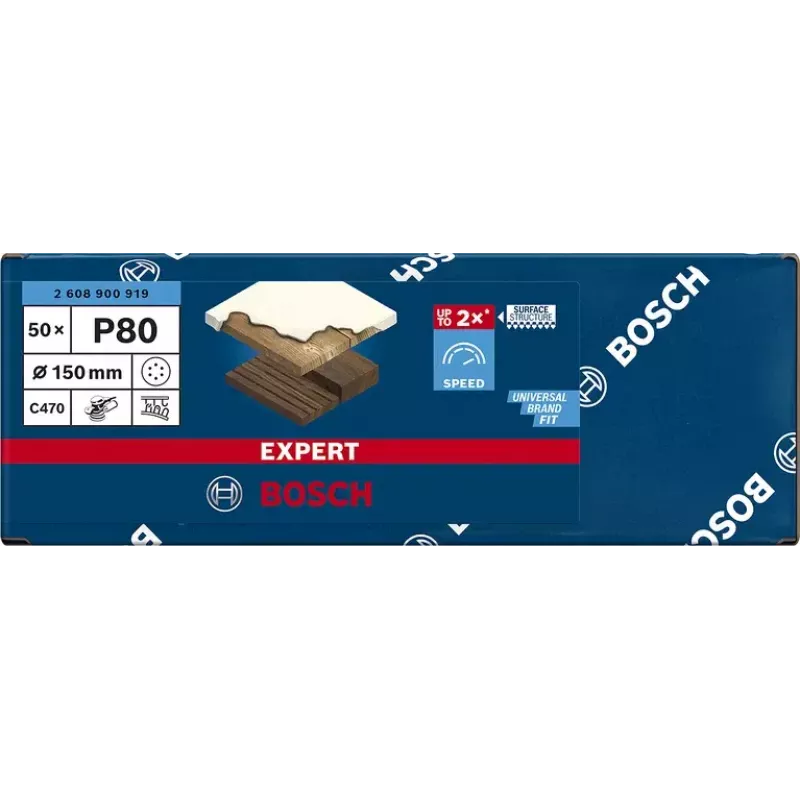 Šlifavimo diskai Bosch Expert C470 50 vnt. 2608900919