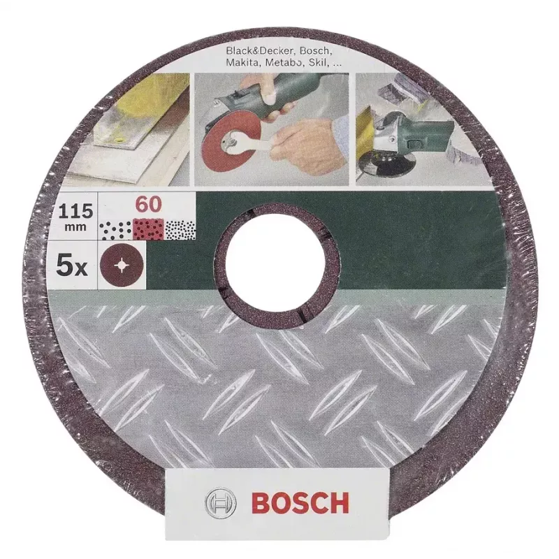 Šlifavimo diskas Bosch 2609256252 Kiaurymės skersmuo 2,2 cm pakuotėje 5 vnt.