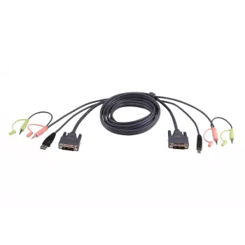 ATEN DVI-D Dual Link USB KVM laidas 1,8 m, juodas