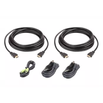 ATEN HDMI dviejų ekranų saugi KVM jungtis; 3M USB HDMI dviejų ekranų