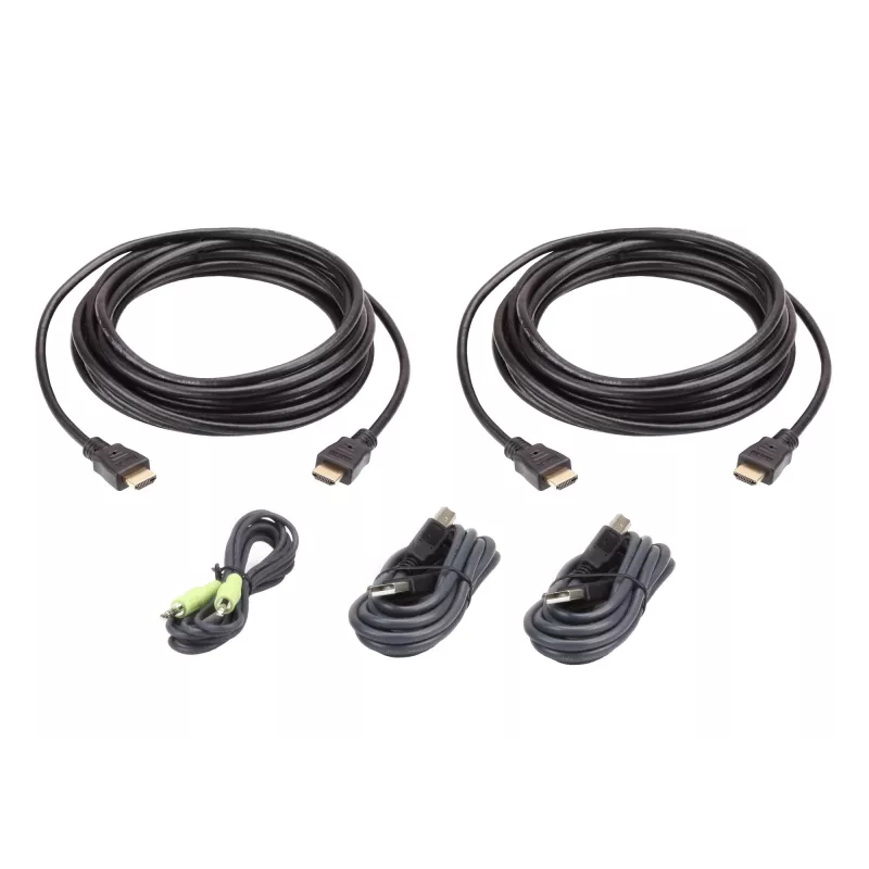 ATEN HDMI dviejų ekranų saugi KVM jungtis; 3M USB HDMI dviejų ekranų