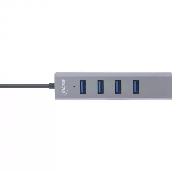 InLine USB-C 3.2 Multi Hub (4x USB-A 5Gb/s), OTG, aliumininis korpusas