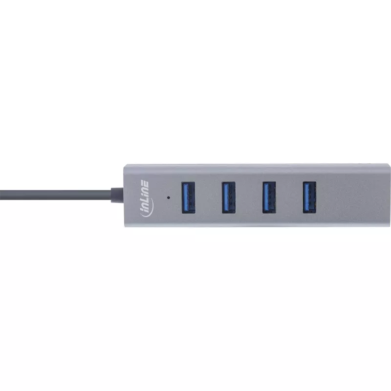 InLine USB-C 3.2 Multi Hub (4x USB-A 5Gb/s), OTG, aliumininis korpusas