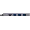 InLine USB 3.2 USB-C kelių prievadų šakotuvas (3x USB-A + USB-C) - kortelių skaitytuvas - HDMI - OTG