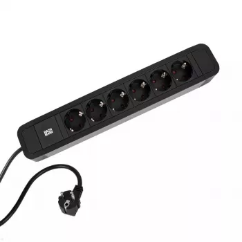 Elektros ilgintuvas Bachmann PRIMO 2 2m 6 AC lizdai patalpoms Juodas