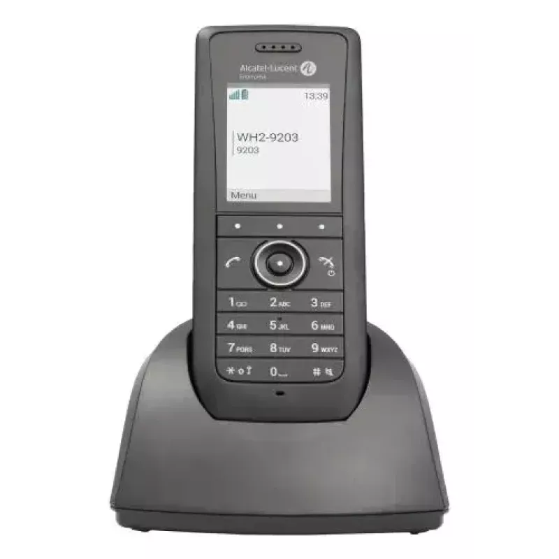 IP mobilusis telefonas ALCATEL 8158s — belaidis ragelis, 2 colių LCD 230×320, Wi‑Fi a/b/g/n/ac, kodekai G.711/G.729/OPUS, juodas