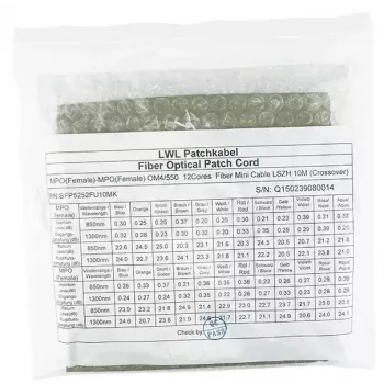 Skaidulinis optinis kabelis BlueOptics 3HE13953AA-BO 10 m MPO OM4 50 µm
