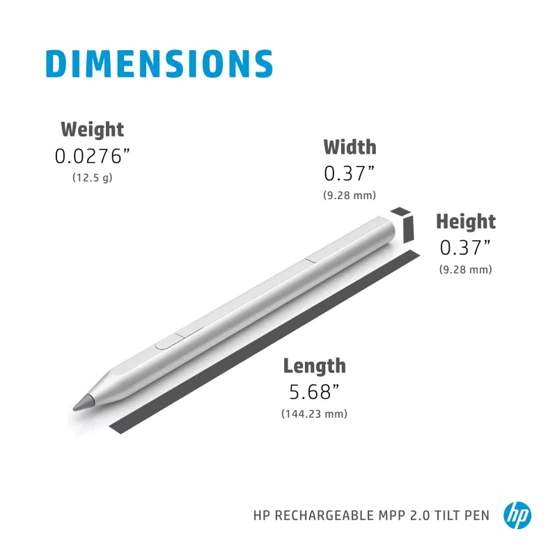 HP Rechargeable MPP 2.0 Tilt Pen (Juoda)