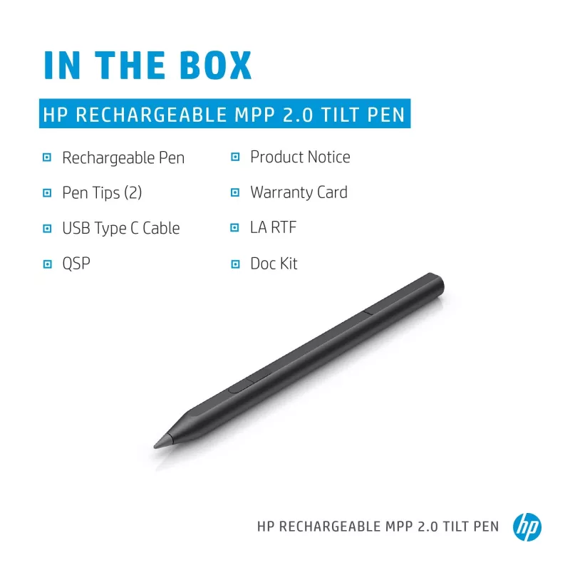 HP Rechargeable MPP 2.0 Tilt Pen (Juoda)