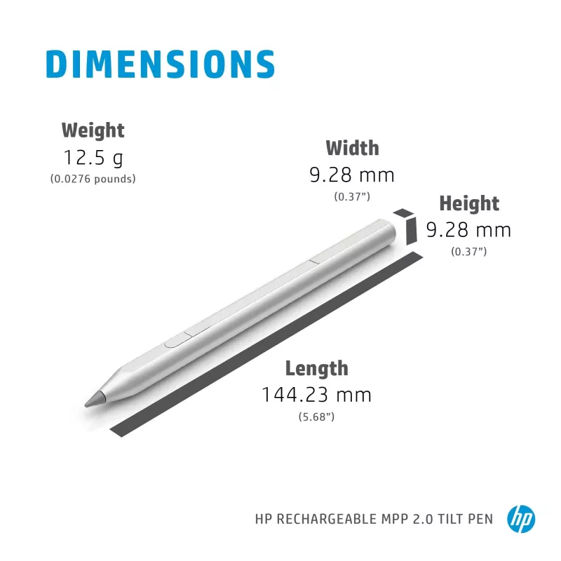 HP Rechargeable MPP 2.0 Tilt Pen (Juoda)