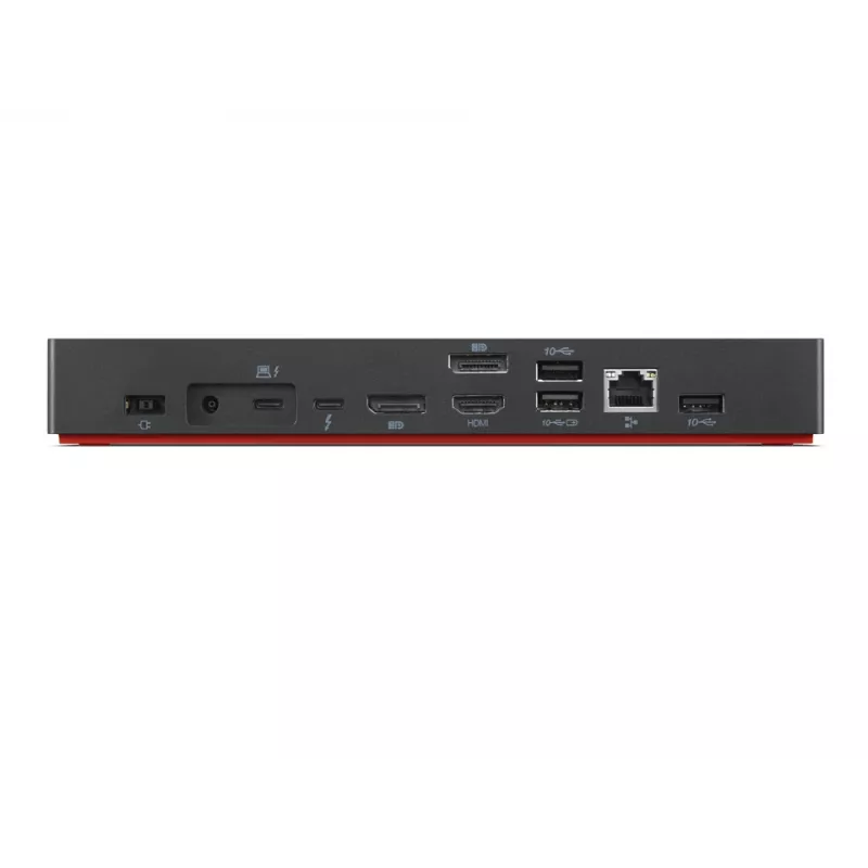 Lenovo 40B00300IT nešiojamojo kompiuterio dokas / prievadų atkartotuvas laidinis Thunderbolt 4 juoda, raudona