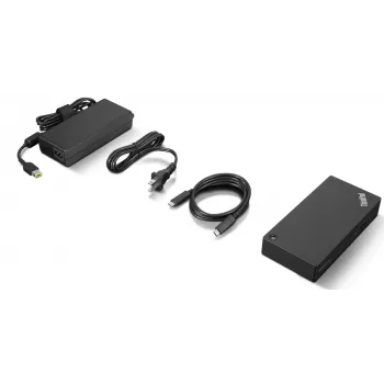 Lenovo 40B20135DK nešiojamojo kompiuterio dokas / prievadų atkartojimo įrenginys Laidinis USB 3.2 Gen 1 (3.1 Gen 1) Type-C Juoda