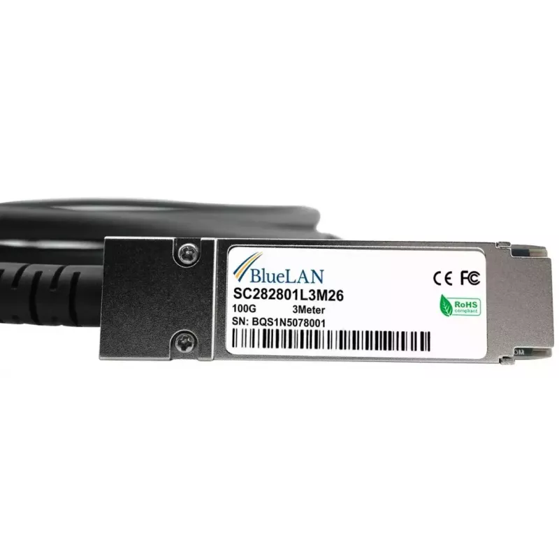 InfiniBand / šviesolaidinis kabelis BlueOptics 470-ABPY 1 m QSFP28 Juodas