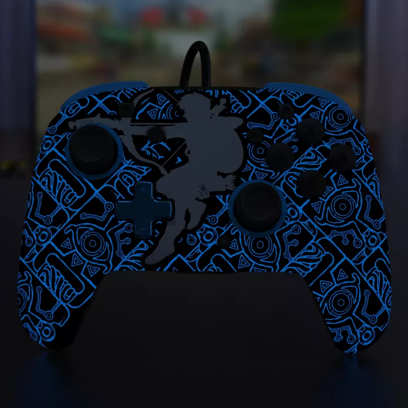 PDP Nintendo Switch Sheikah Shoot REMATCH GLOW valdiklis, Žaidimų pultas, Nintendo Switch, Nintendo Switch Lite, Nintendo Switch OLED, D-pad, Pradžios mygtukas, Analoginis / skaitmeninis, Laidinis, USB