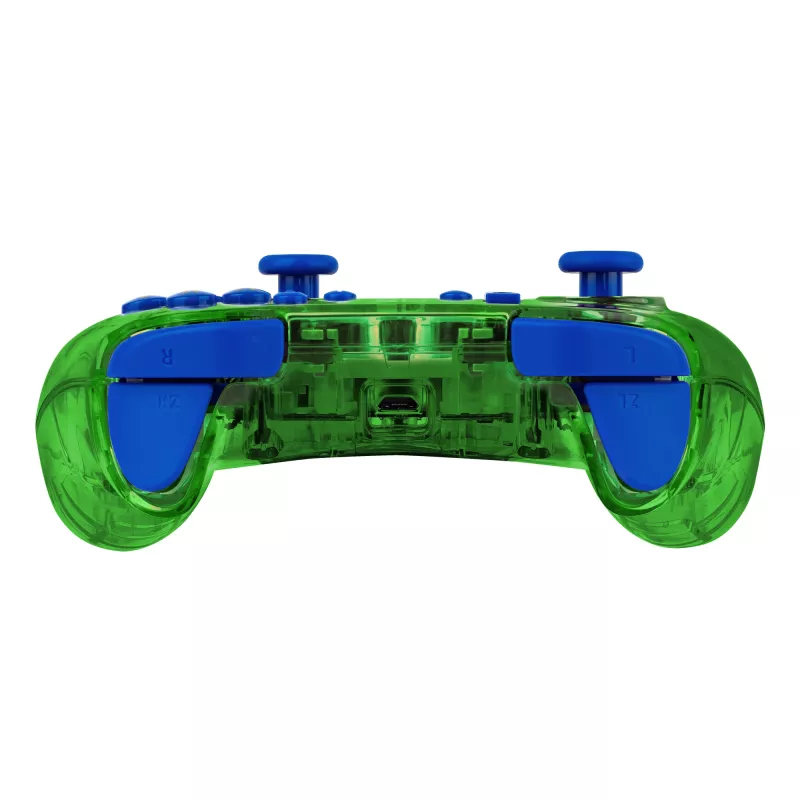 PDP Rock Candy: Luigi Lime Blue, Green, Translucent USB Gamepad Analogue / Digital Nintendo Switch, Nintendo Switch Lite, Nintendo Switch OLED