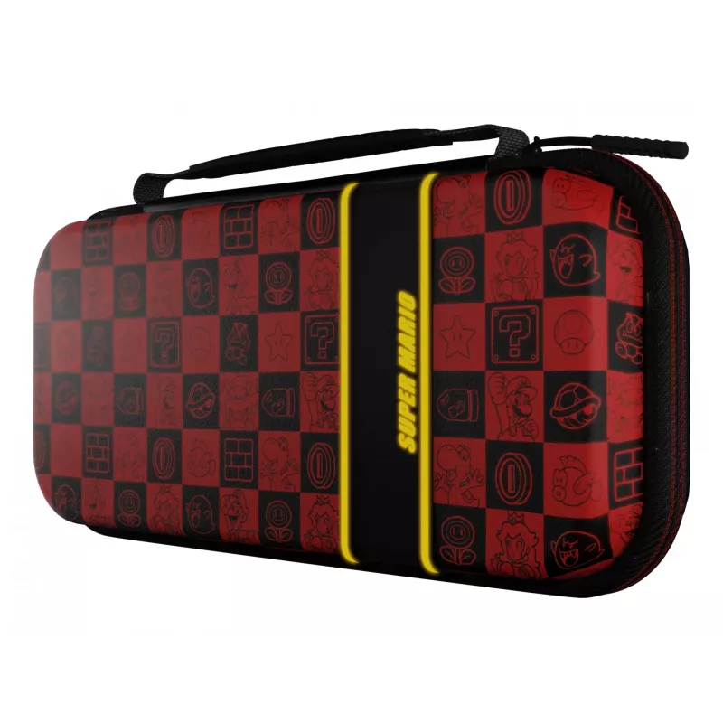 PDP Travel Case Plus GLOW: Super Icon, skirtas Nintendo Switch, Nintendo Switch Lite, Nintendo Switch – OLED modeliui