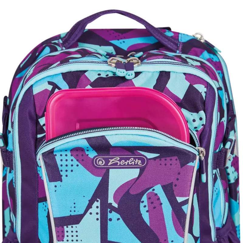 Mokyklinė kuprinė Herlitz Ultimate CamoPurple
