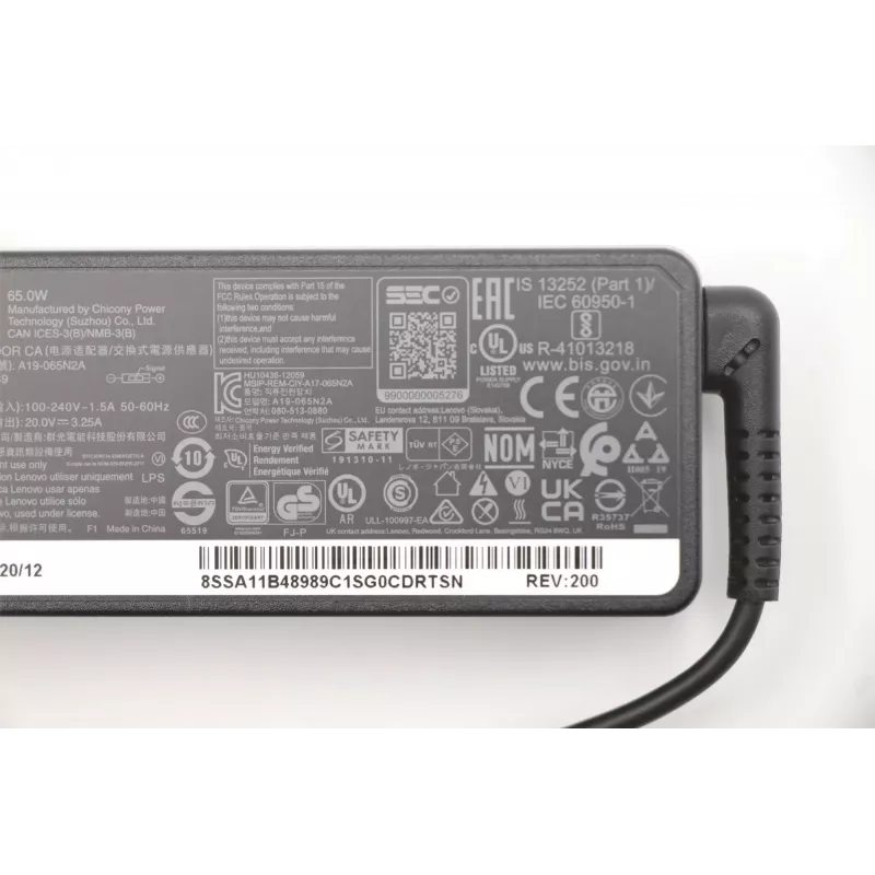 Lenovo 5A10V03250 maitinimo adapteris Vidinis 65 W Juodas