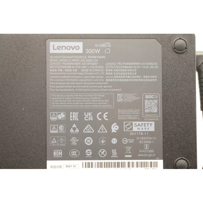 Lenovo 5A10W86290 maitinimo adapteris Vidinis 300 W Juoda