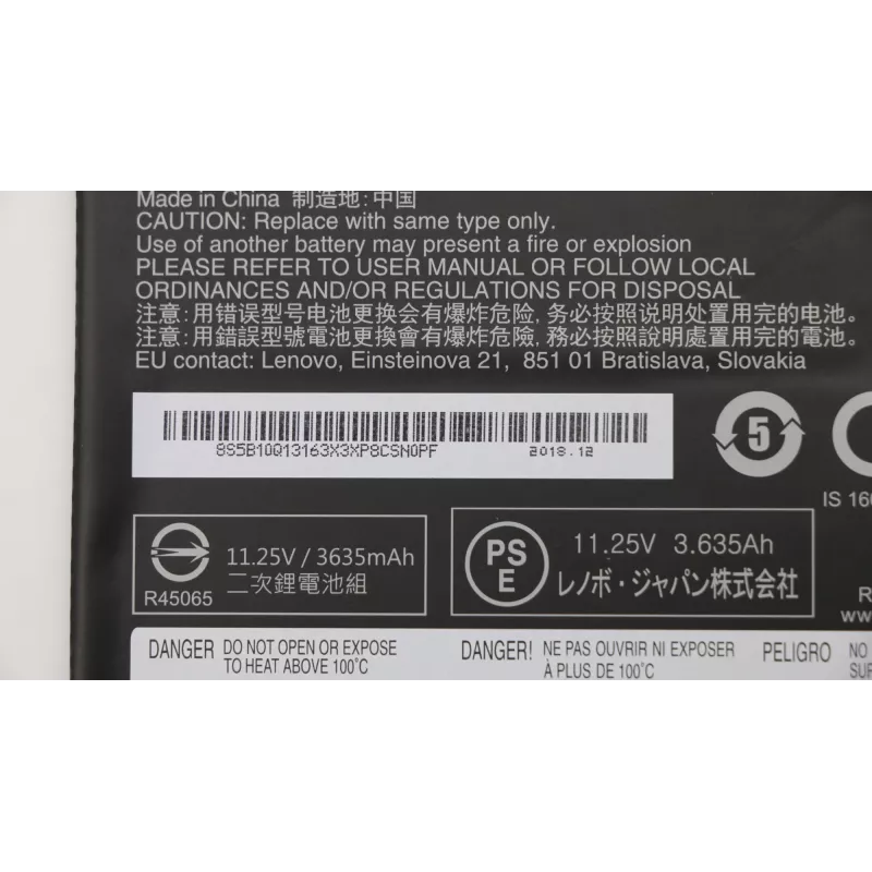 Nešiojamojo kompiuterio baterija Lenovo 5B10Q13163 11,1 V 2200 mAh pakaitinė