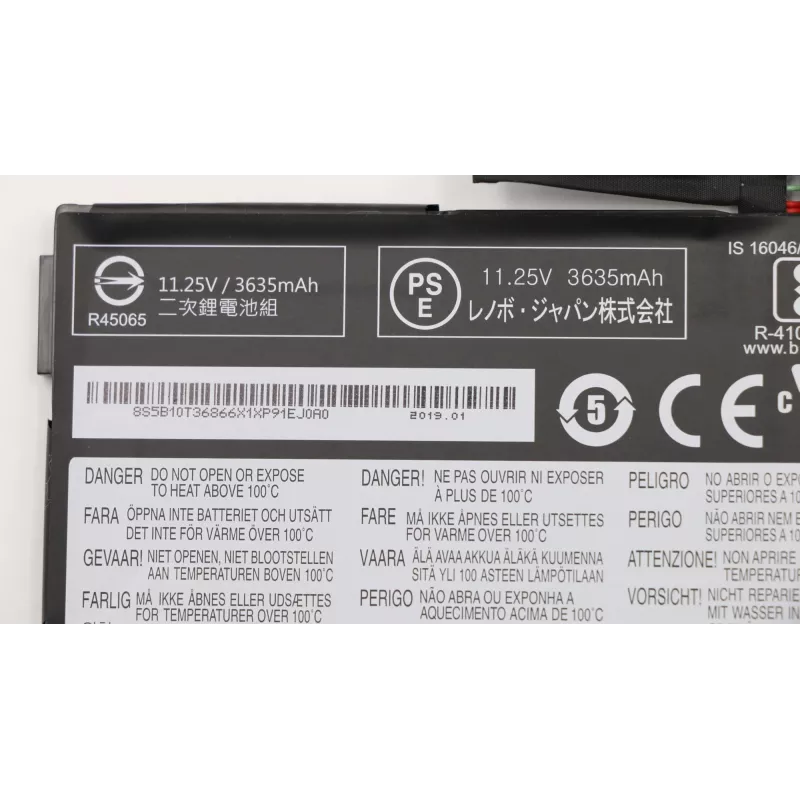 Baterija Lenovo 5B10T36866 11.25V 42Wh 3 celių atsarginė suderinamiems Lenovo nešiojamiesiems kompiuteriams