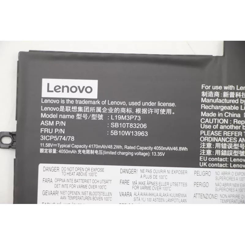 Vidinė baterija Lenovo 5B10W13963 48,2 Wh ličio jonų, skirta suderinamiems Lenovo nešiojamiesiems kompiuteriams