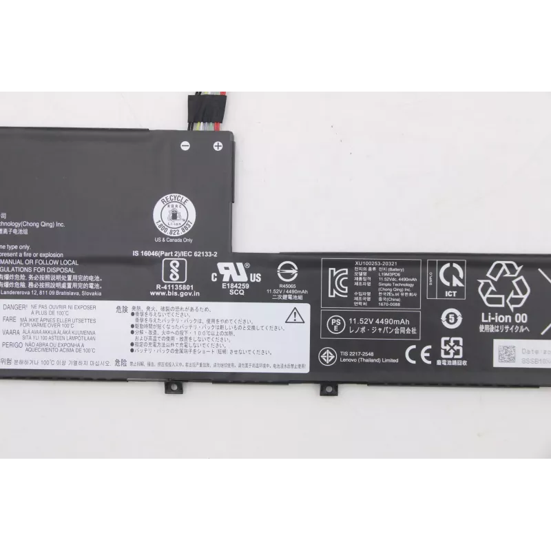 Baterija Lenovo 11,52 V 52,5 Wh ličio jonų 5B10X49072 suderinamiems Lenovo nešiojamiesiems kompiuteriams