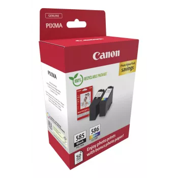 “Canon PG-585/CL-586 PVP” rašalo kasetė 2 vnt. Originali juoda, žalsvai mėlyna, purpurinė, geltona