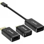 InLine USB ekrano keitiklių rinkinys 6 viename, 4K/60Hz, juodas