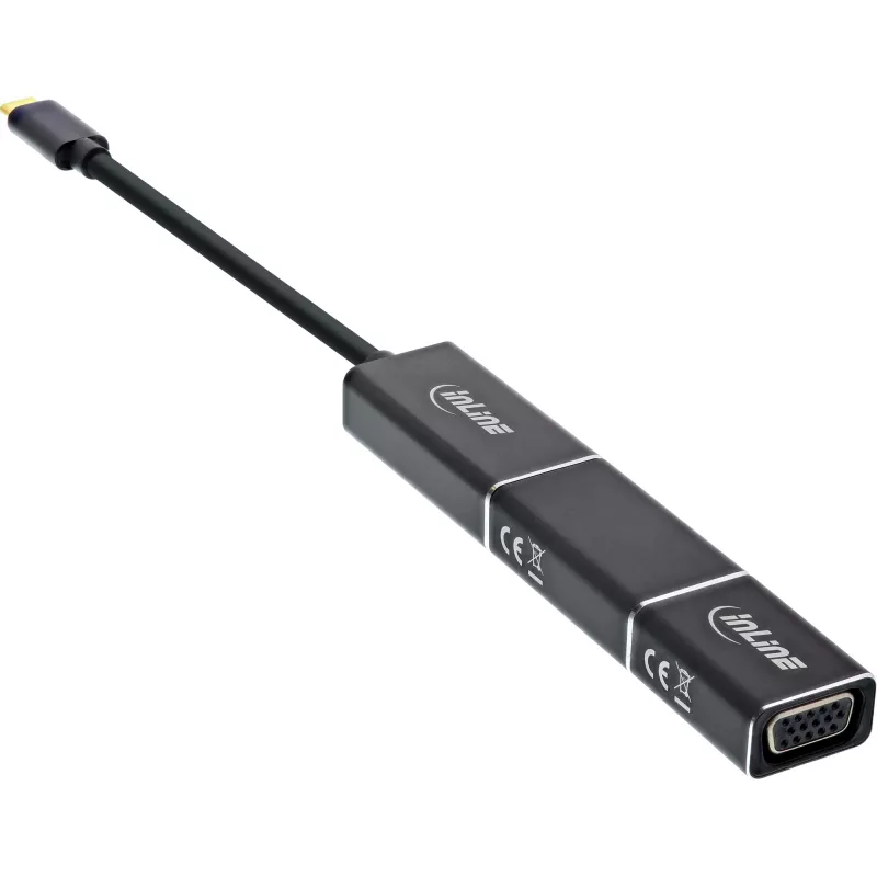 InLine USB ekrano keitiklių rinkinys 6 viename, 4K/60Hz, juodas