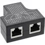 InLine Cat.5e STP T-adapteris RJ45 lizdas į 2x RJ45 lizdą, juodas
