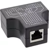 InLine Cat.5e STP T-adapteris RJ45 lizdas į 2x RJ45 lizdą, juodas
