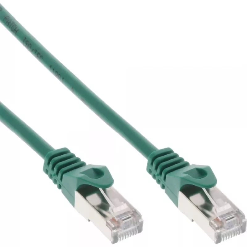 InLine komutacinis kabelis F/UTP Cat.5e žalias 10m, 10 m, Cat5e, F/UTP (FTP), RJ-45, RJ-45, Žalias