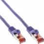 komutacinis kabelis InLine Cat6 S/FTP PiMF RJ-45–RJ-45 250MHz PVC Violetinis 1.5m