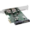 “InLine 2+2ports USB 3.0” prieglobos valdiklis, PCIe, su SATA maitinimu ir LP laikikliu