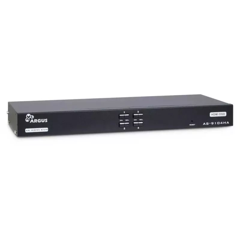 KVM jungiklis Inter-Tech KVM AS-9104HA juodas