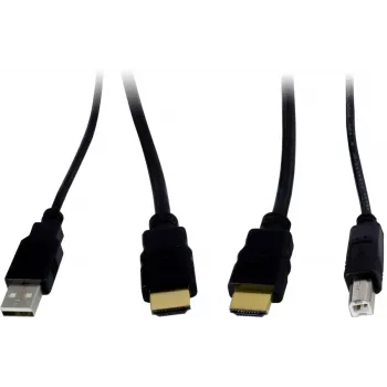 INTER-TECH KT-150H KVM sąsajos adapteris RJ-45 (host) į HDMI išvestį, laidinis, maks. 1980×1080, metalinis, juodas