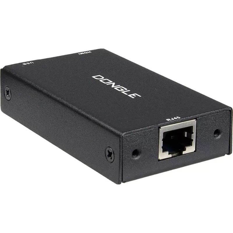 INTER-TECH KT-150H KVM sąsajos adapteris RJ-45 (host) į HDMI išvestį, laidinis, maks. 1980×1080, metalinis, juodas