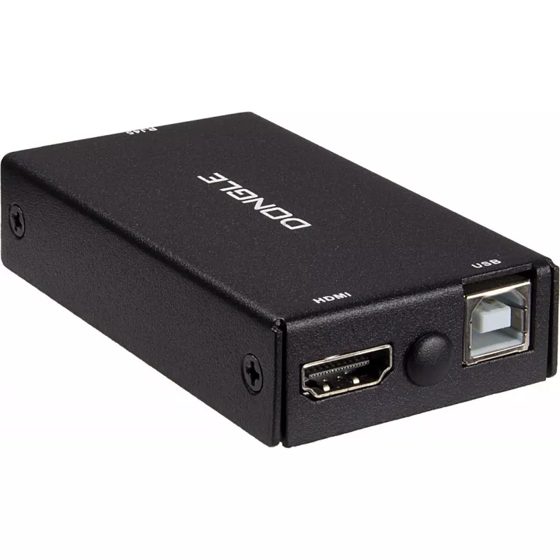 INTER-TECH KT-150H KVM sąsajos adapteris RJ-45 (host) į HDMI išvestį, laidinis, maks. 1980×1080, metalinis, juodas