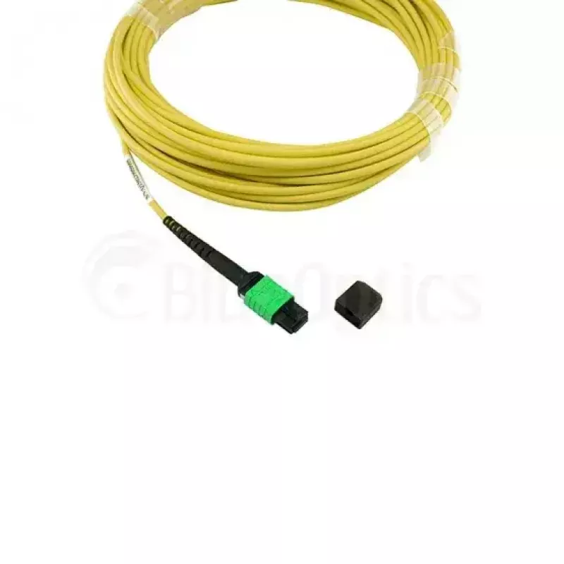 BlueOptics InfiniBand šviesolaidinis kabelis 5 m MTP 4x LC žalias