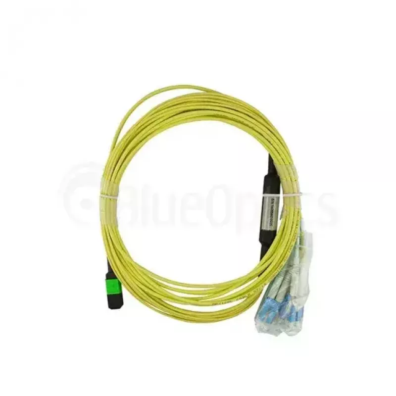 BlueOptics InfiniBand šviesolaidinis kabelis 5 m MTP 4x LC žalias