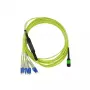 BlueOptics InfiniBand šviesolaidinis kabelis 5 m MTP 4x LC žalias
