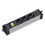 Maitinimo lizdas Bachmann STEP ALU 3 lizdai, 1 jungiklis, aliuminio korpusas, 230V 16A, IP20