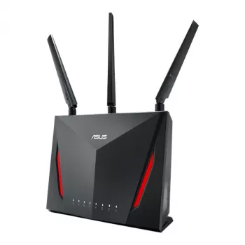 Stalinis belaidis maršrutizatorius ASUS RT-AC2900, dviejų dažnių 2,4/5 GHz, Wi‑Fi 5 (802.11ac), 2917 Mbps, Gigabit Ethernet, 4 LAN prievadai, USB, 4 antenos