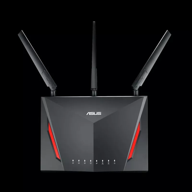 Stalinis belaidis maršrutizatorius ASUS RT-AC2900, dviejų dažnių 2,4/5 GHz, Wi‑Fi 5 (802.11ac), 2917 Mbps, Gigabit Ethernet, 4 LAN prievadai, USB, 4 antenos