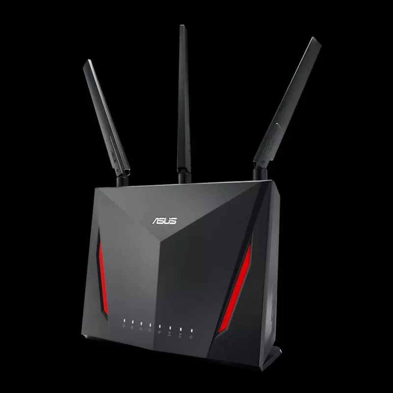 Stalinis belaidis maršrutizatorius ASUS RT-AC2900, dviejų dažnių 2,4/5 GHz, Wi‑Fi 5 (802.11ac), 2917 Mbps, Gigabit Ethernet, 4 LAN prievadai, USB, 4 antenos