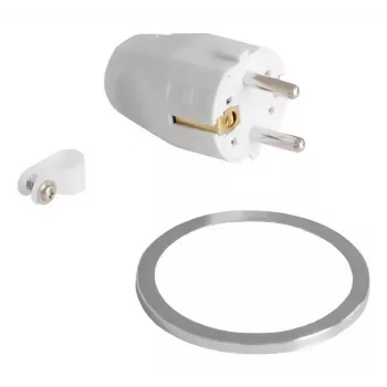 Įmontuojamas stalinis lizdas Bachmann PIX su 2 m maitinimo kabeliu, baltas, Ø 6,8 cm, aukštis 50 mm