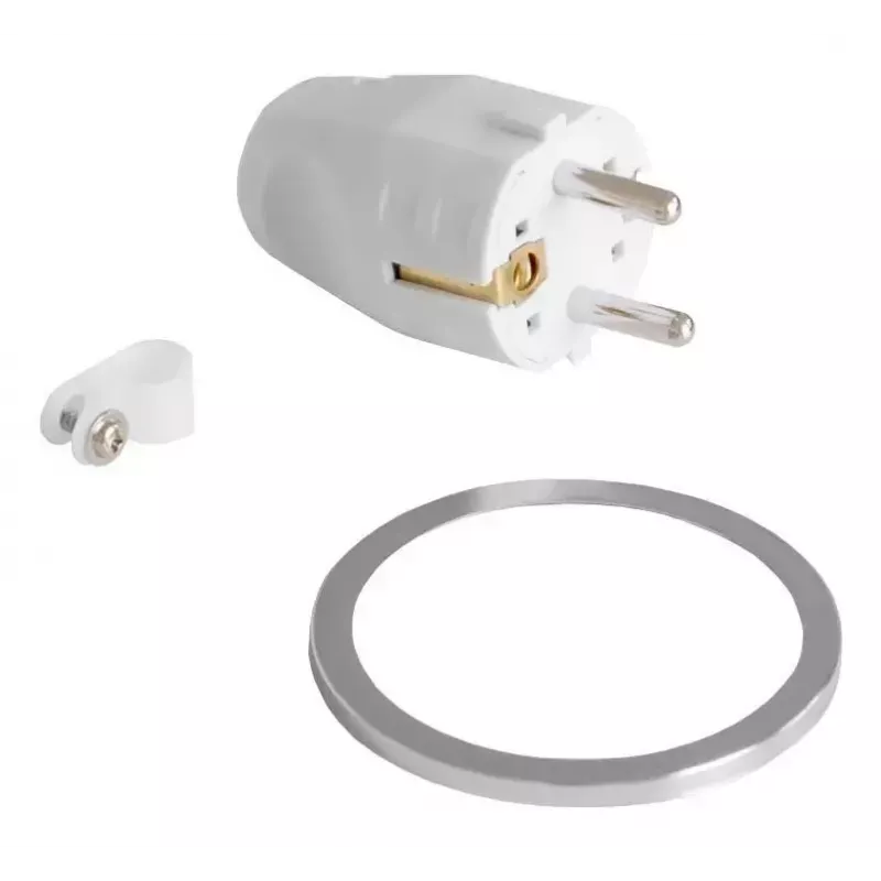 Įmontuojamas stalinis lizdas Bachmann PIX su 2 m maitinimo kabeliu, baltas, Ø 6,8 cm, aukštis 50 mm